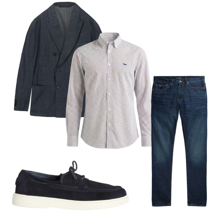 Outfit uomo - Total look #2378223. Stile Business/Elegante per Serata speciale. Abbinamento con scarpe stringate, camicie, jeans, giacche.