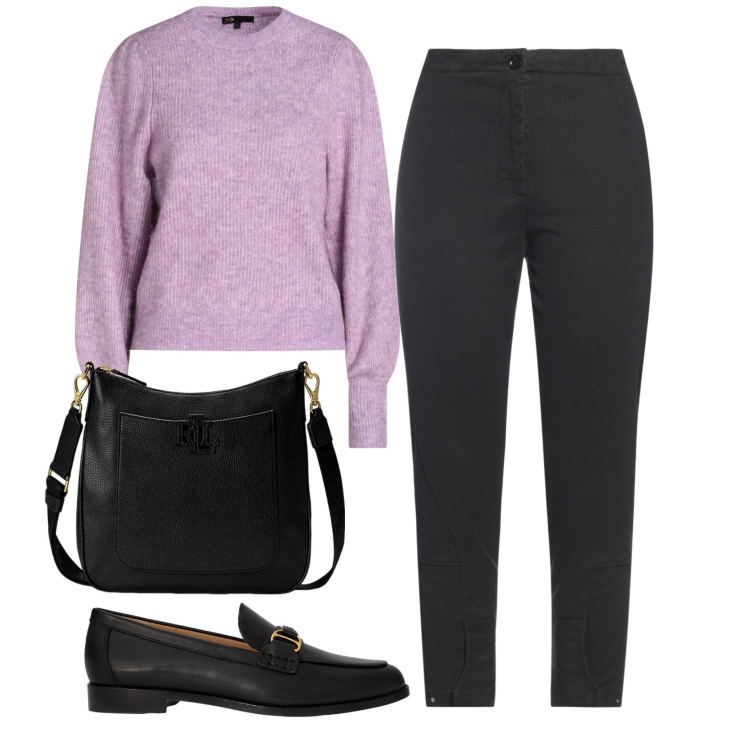 Outfit donna - Total look #2378247. Stile Basic per Tutti i giorni. Abbinamento con pullovers, jeans slim fit, borse a tracolla, mocassini.