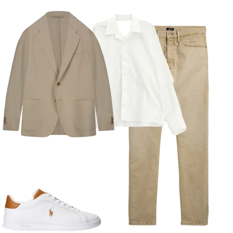 Outfit uomo - Total look #2378257. Stile Urban per Ufficio. Abbinamento con camicie, sneakers, jeans, giacche.