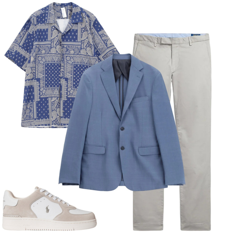 Outfit uomo - City. Stile Urban per Tutti i giorni. Abbinamento con camicie a manica corta, giacche, pantaloni, sneakers.