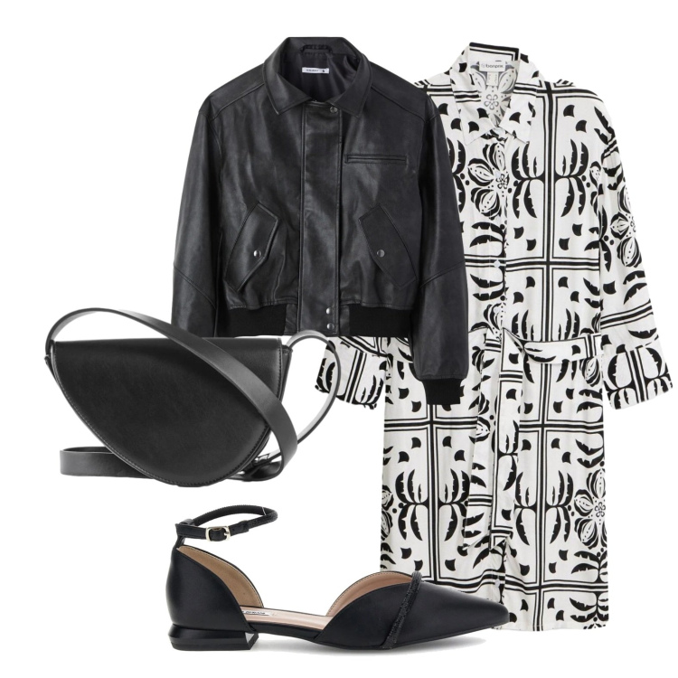 Outfit donna - Abito chemisier. Stile Casual chic per Tutti i giorni. Abbinamento con vestiti chemisier, borse a tracolla, giacche, sandali.