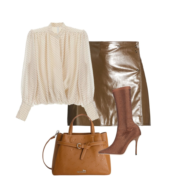 Outfit donna - Total look #2378390. Stile Sporty chic per Serata fuori. Abbinamento con minigonne, stivali, camicie, borse a mano.