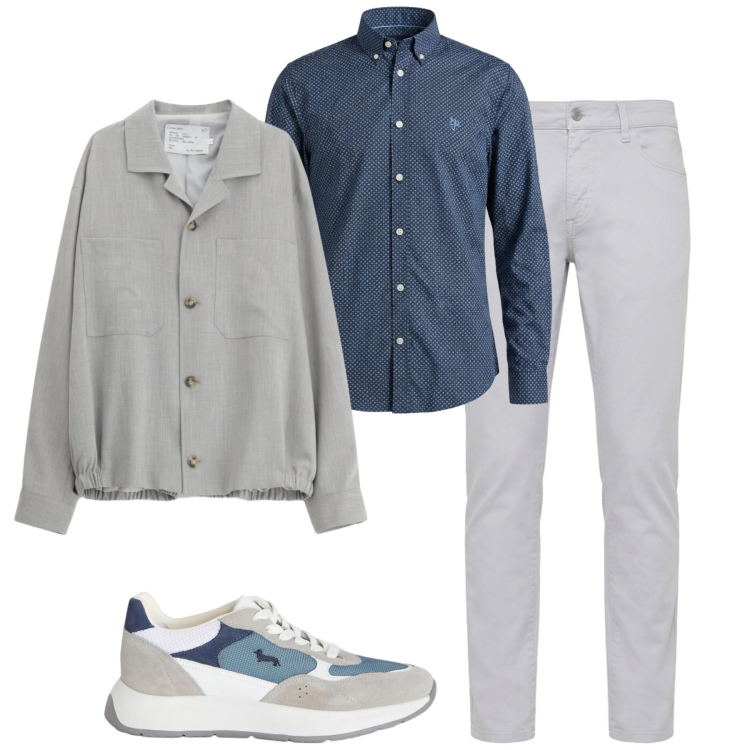 Outfit uomo - City. Stile Urban per Tutti i giorni. Abbinamento con cappotti, sneakers, pantaloni, camicie.