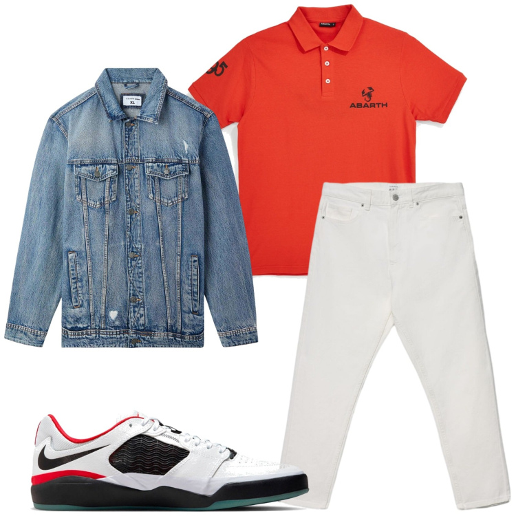 Outfit uomo - Total look #2378565. Stile Casual per Tutti i giorni. Abbinamento con giacche, jeans, sneakers, polo.