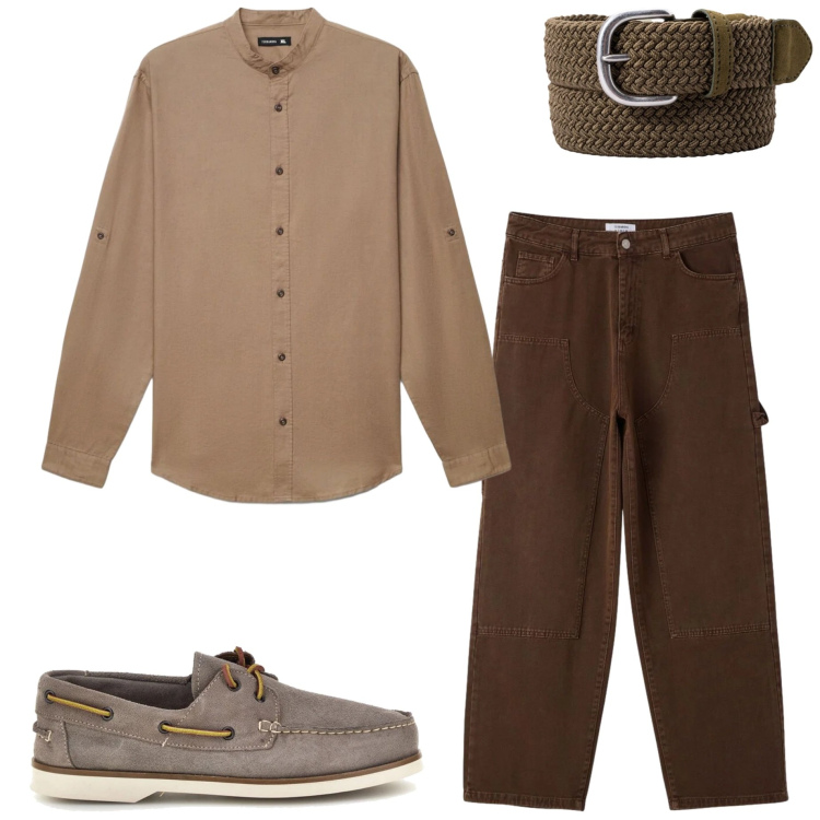Outfit uomo - Tutti i giorni. Stile Urban per Tutti i giorni. Abbinamento con camicie, pantaloni, cinture, scarpe stringate.