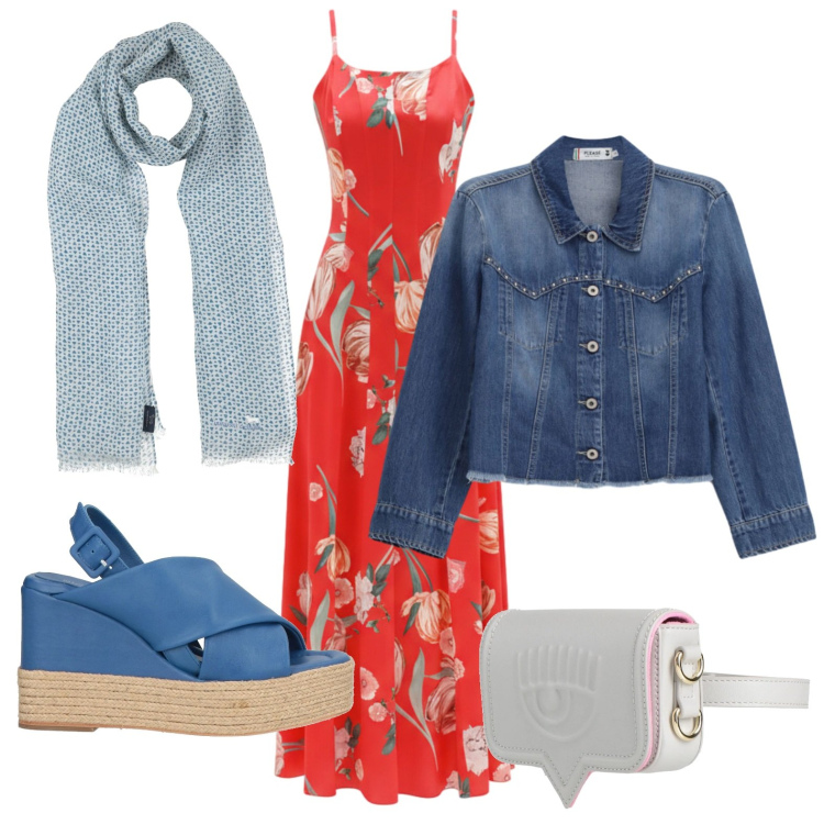 Outfit donna - Giornata in lungo. Stile Minimal per Tutti i giorni. Abbinamento con marsupi, espadrillas, sciarpe, blazer, vestiti lunghi.