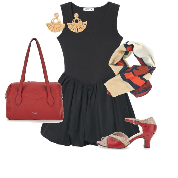 Outfit donna - Total look #2378951. Stile Bon Ton per Serata fuori. Abbinamento con orecchini, vestiti corti, décolleté, borse a spalla, foulard.