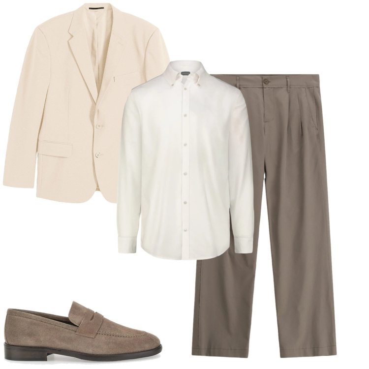Outfit uomo - Spring. Stile Urban per Tutti i giorni. Abbinamento con giacche, pantaloni, scarpe stringate, camicie.