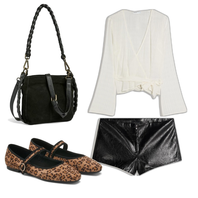 Outfit mujer - Boho chic. Estilo Boho para Todos los días. Combinación con blusas, bailarinas, bandoleras, shorts.