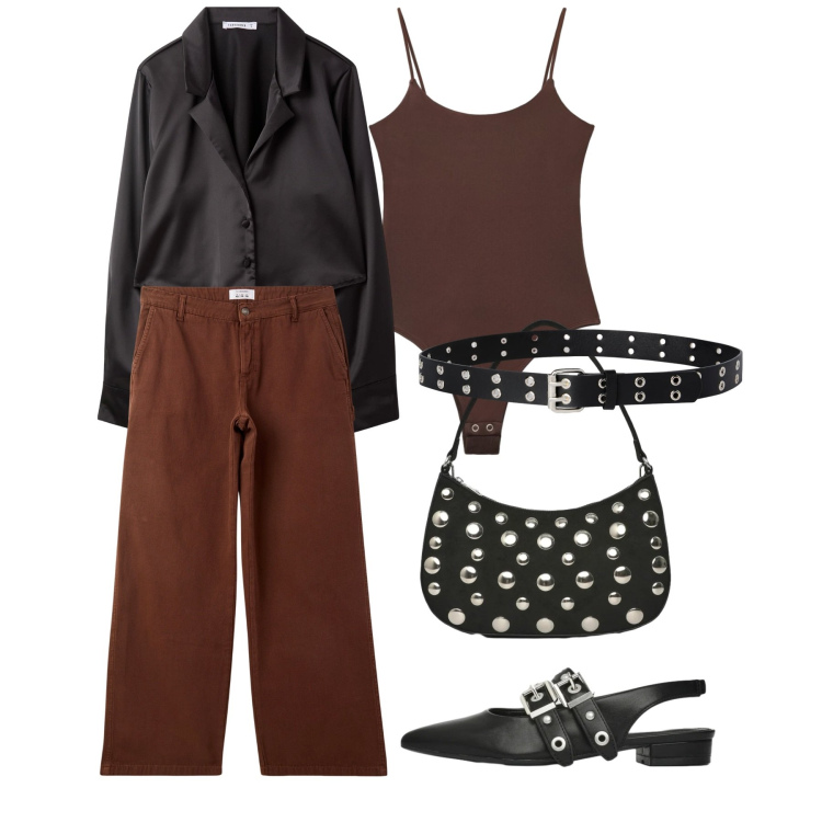 Outfit donna - Terranova Spring Deals. Stile Casual chic per Tutti i giorni. Abbinamento con pantaloni, top, camicie, ballerine, borse a tracolla, cinture.