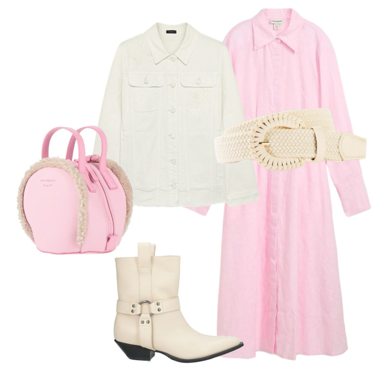 Outfit donna - Western romantico. Stile Romantica per Tutti i giorni. Abbinamento con zaini, stivaletti texani, cinture, vestiti chemisier, cappotti.