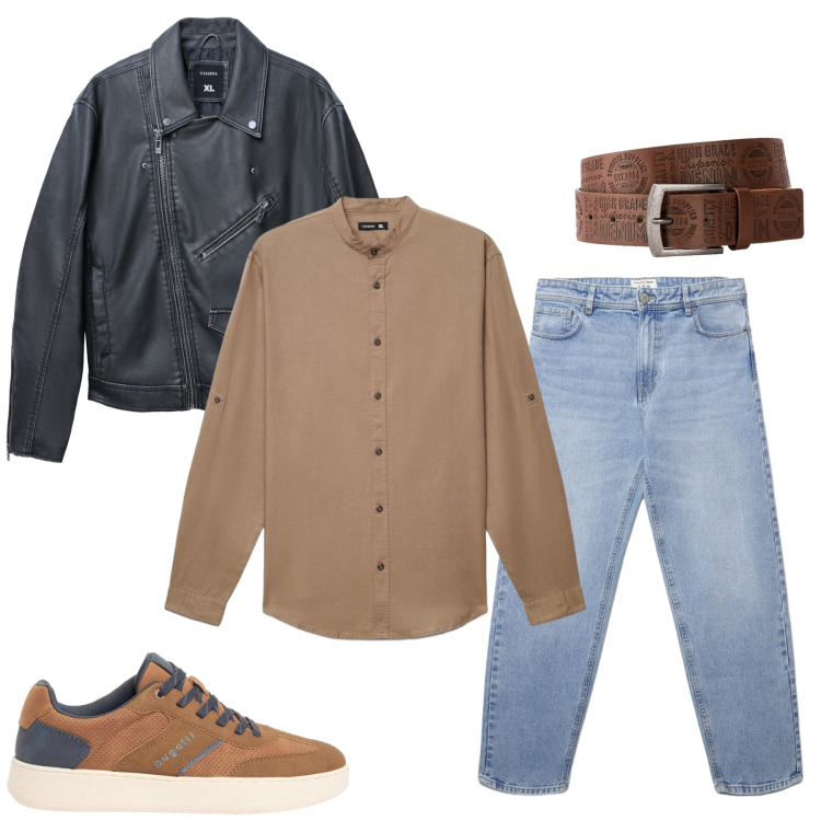 Outfit uomo - Urban Rebel. Stile Urban per Tutti i giorni. Abbinamento con cinture, sneakers, camicie, jeans, giacche.