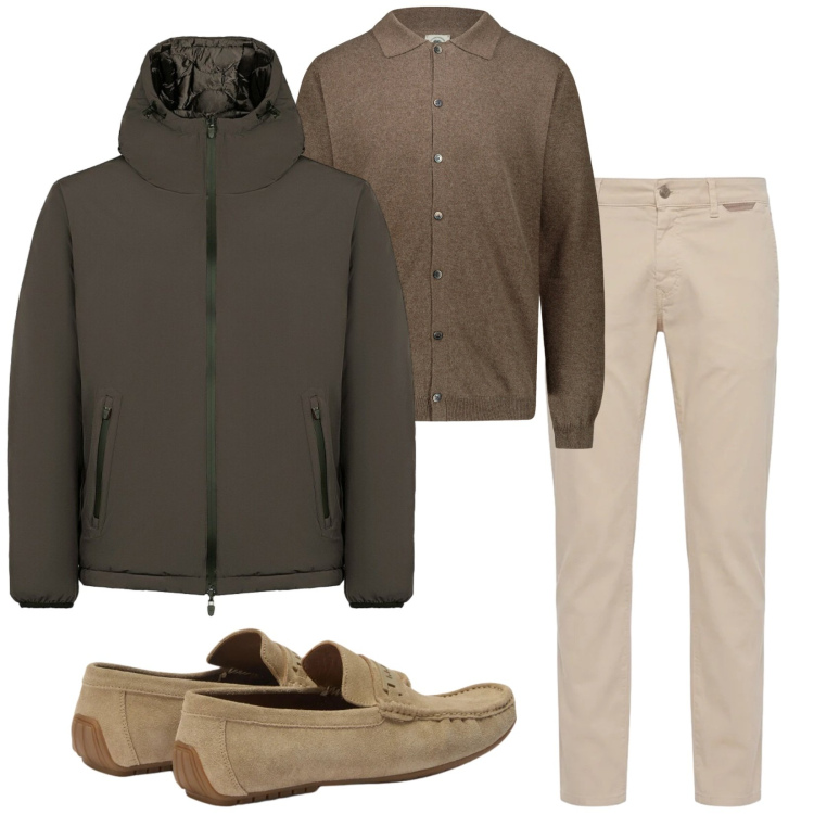 Outfit uomo - Total look #2379668. Stile Urban per Ufficio. Abbinamento con pantaloni, scarpe stringate, giacche, polo.