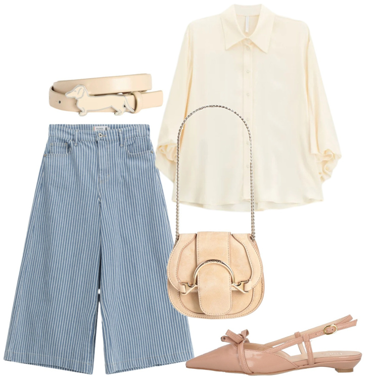 Outfit donna - Curve in movimento - Focus Donna Curvy I. Stile Chic per Tutti i giorni. Abbinamento con ballerine, marsupi, camicie, jeans, cinture.