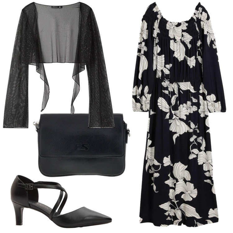 Outfit donna - Total look #2380300. Stile Romantica per Serata fuori. Abbinamento con vestiti, décolleté, blazer, borse a tracolla.