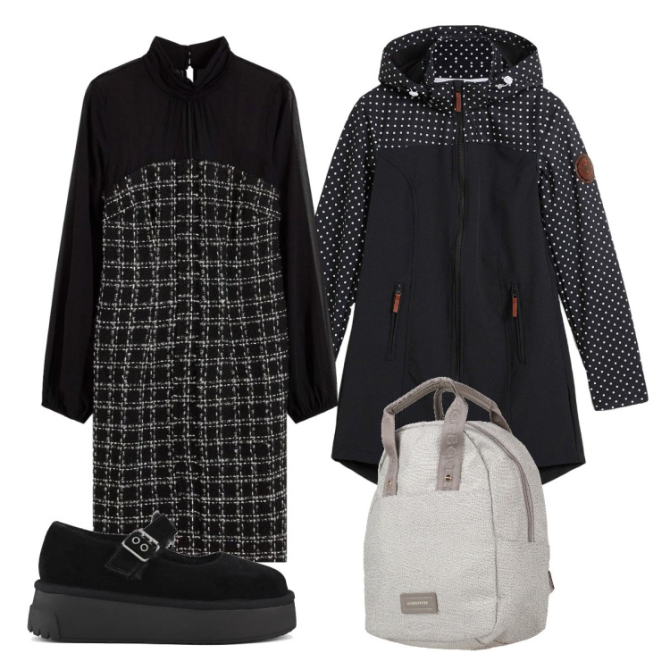 Outfit donna - Abito stiloso che mi valorizza. Stile Casual per Tutti i giorni. Abbinamento con zaini, blazer, vestiti corti, décolleté.