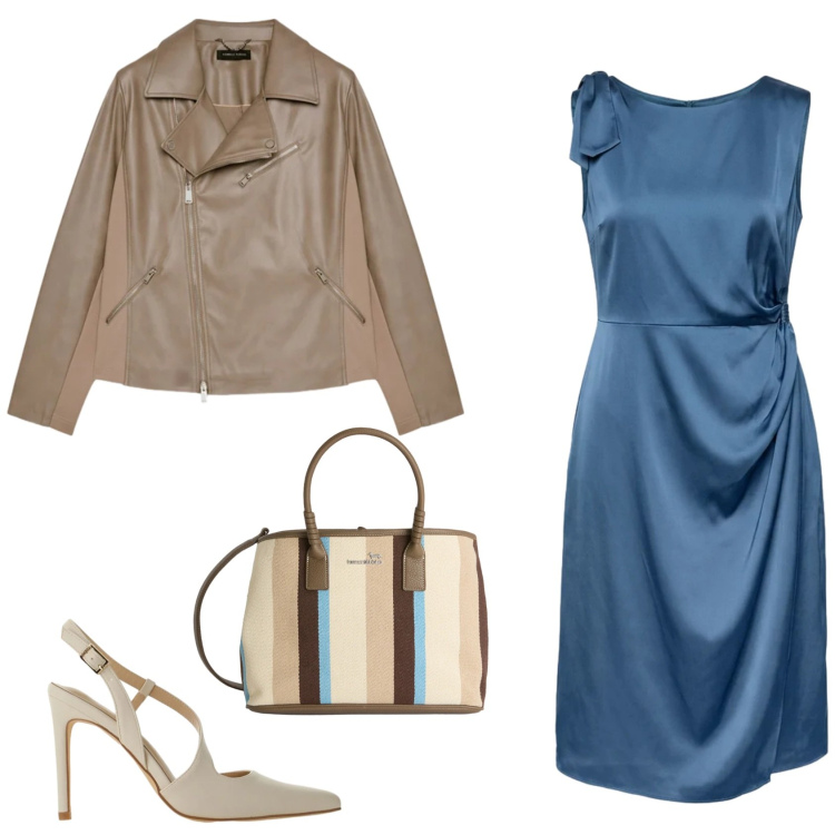 Outfit donna - Minimal. Stile Bon Ton per Serata fuori. Abbinamento con vestiti, blazer, shopping bag, décolleté.