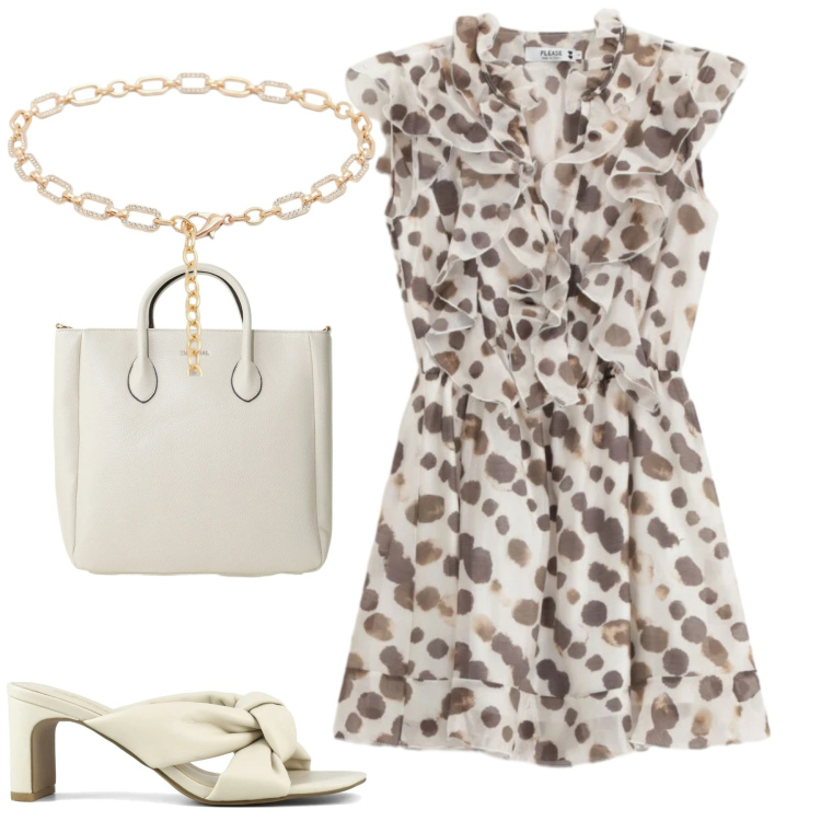 Outfit donna - City. Stile Urban per Tutti i giorni. Abbinamento con borse a tracolla, cinture, vestiti lunghi, sandali col tacco.