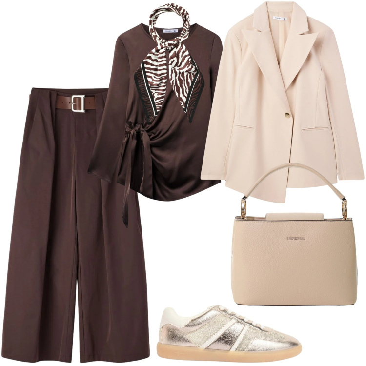Outfit donna - Giacca elegante e contemporanea. Stile Casual per Tutti i giorni. Abbinamento con sneakers, pantaloni, bluse, foulard, blazer, borse a secchiello.