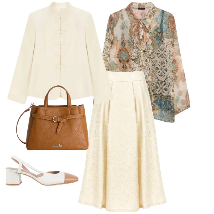 Outfit donna - La giacca coreana. per Cerimonia. Abbinamento con décolleté, blazer, gonne longuette, camicie, borse a mano.