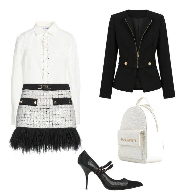 Outfit donna - Cerimonia bon ton. Stile Bon Ton per Cerimonia. look ideale per Tall. Abbinamento con camicie, décolleté, zaini, minigonne, blazer.