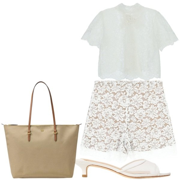 Outfit donna - casual. Stile Casual per Tutti i giorni. Abbinamento con shorts, top, borse tote, sabot.