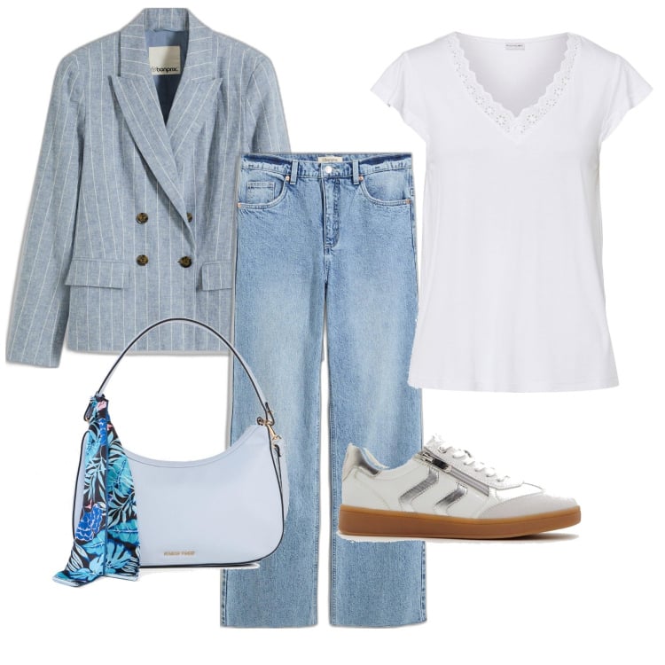 Outfit femme - Simplissime. Style Urban pour Tous les jours. Assortir avec blazers, t-shirts, sacs à main, sneakers, jeans.