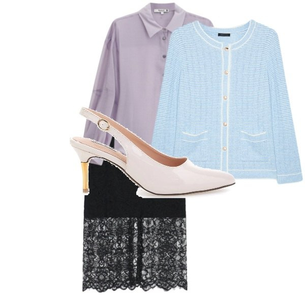 Outfit donna - casual. Stile Bon Ton per Tutti i giorni. Abbinamento con camicie, gonne longuette, cardigans, décolleté.