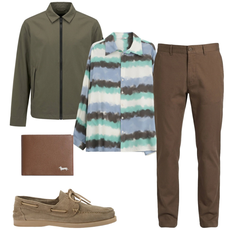 Outfit uomo - Total look #2380974. Stile Trendy per Serata speciale. Abbinamento con portafogli, pantaloni, scarpe stringate, camicie, cappotti.