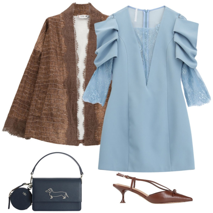 Outfit donna - Cerimonia. Stile Chic per Cerimonia. Abbinamento con décolleté, vestiti corti, cappotti, borse a tracolla.