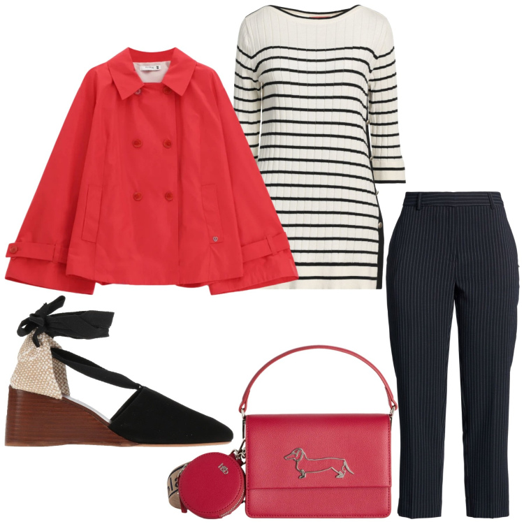 Outfit donna - Total look #2381218. Stile Minimal per Tutti i giorni. Abbinamento con pullovers, décolleté, pantaloni, giacche, borse a tracolla.