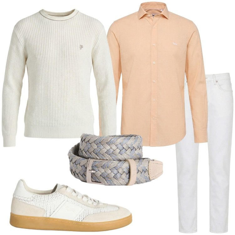 Outfit uomo - Camicia protagonista. Stile Urban per Serata speciale. Abbinamento con jeans, sneakers, camicie, maglieria, cinture.