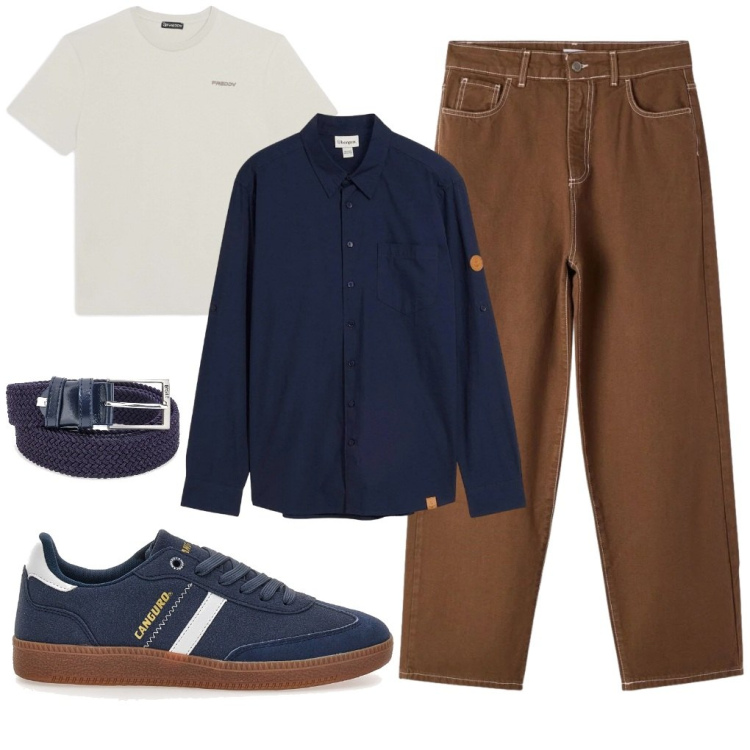 Outfit uomo - #in.tinta. Stile Urban per Tutti i giorni. Abbinamento con camicie, pantaloni, t-shirt, cinture, sneakers.
