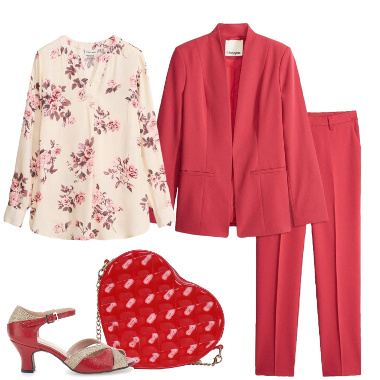 Outfit donna - Total look #2381307. Stile Chic per Cerimonia. Abbinamento con shorts, giacche, bluse, borse a tracolla, décolleté.