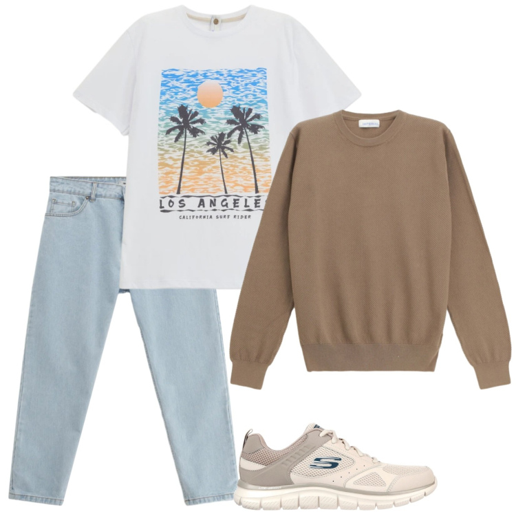 Outfit uomo - Imperial top brand. Stile Casual per Tutti i giorni. Abbinamento con t-shirt, jeans, maglieria, sneakers.