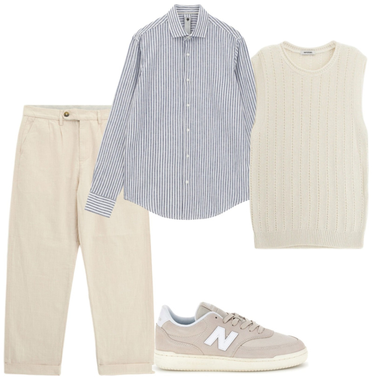 Outfit uomo - Ufficio smart con Imperial. Stile Casual per Ufficio. Abbinamento con maglieria, camicie, pantaloni, sneakers.