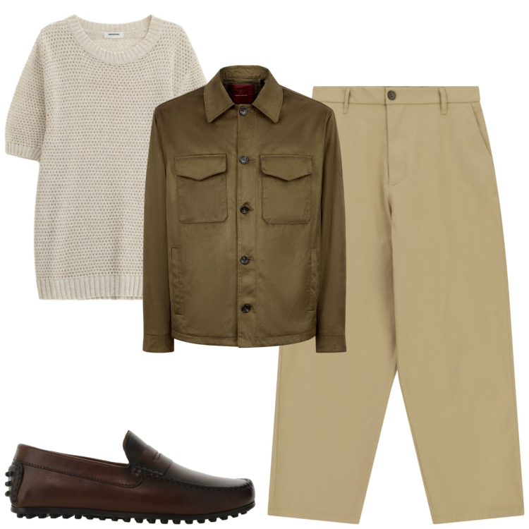 Outfit uomo - City. Stile Urban per Tutti i giorni. Abbinamento con scarpe stringate, pantaloni, maglieria, giacche.