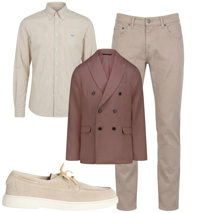 Outfit uomo - Elegante. Stile Business/Elegante per Tutti i giorni. Abbinamento con scarpe stringate, pantaloni, camicie, giacche.