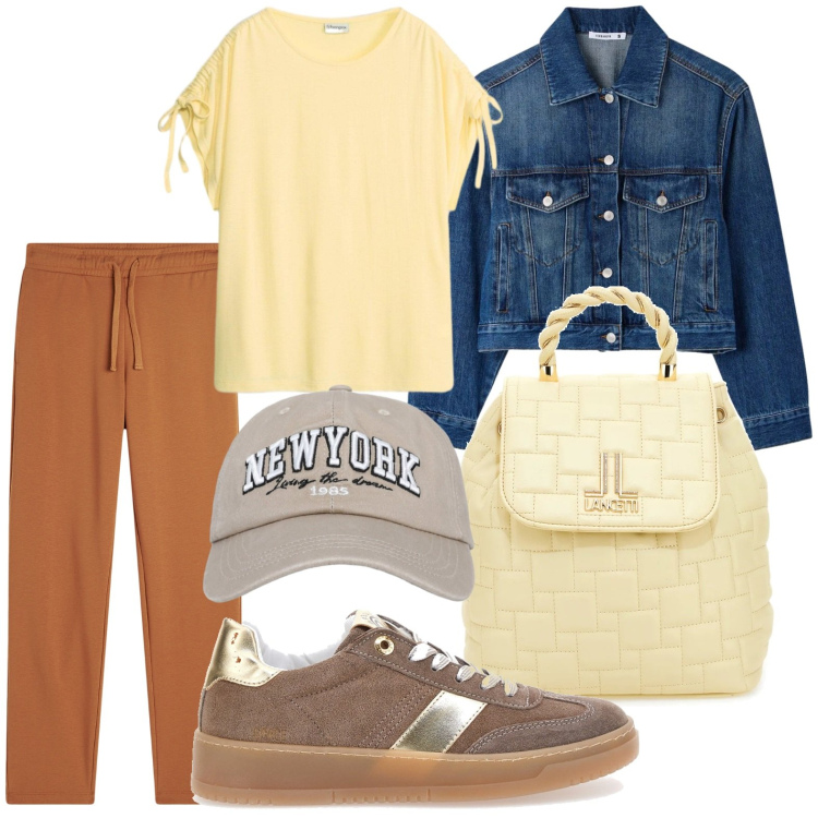 Outfit donna - Lo zaino sportivo e leggero. Stile Minimal per Tutti i giorni. Abbinamento con maglieria, cappelli con visiera, cappotti, pantaloni, sneakers, zaini.