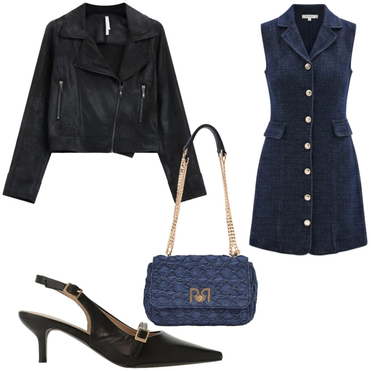 Outfit donna - Il vestito chemisier di jeans. Stile Preppy per Tutti i giorni. Abbinamento con giacche, sandali col tacco, vestiti corti, borse a spalla.