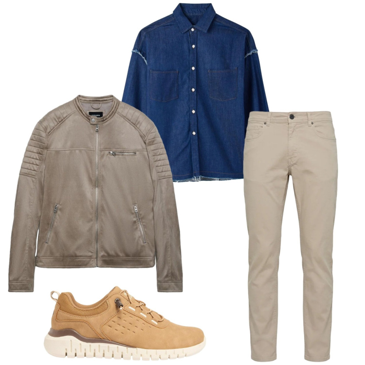 Outfit uomo - Total look #2381671. Stile Trendy per Tutti i giorni. Abbinamento con sneakers, giacche, camicie, pantaloni.