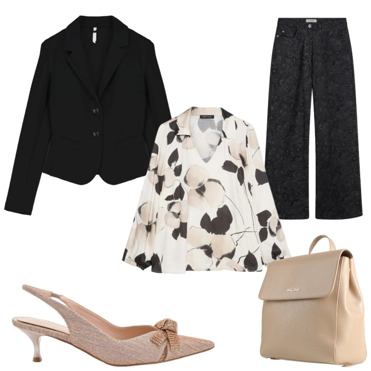 Outfit donna - Eleganza con toni pastello. Stile Casual per Tutti i giorni. Abbinamento con zaini, pantaloni, bluse, blazer, décolleté.