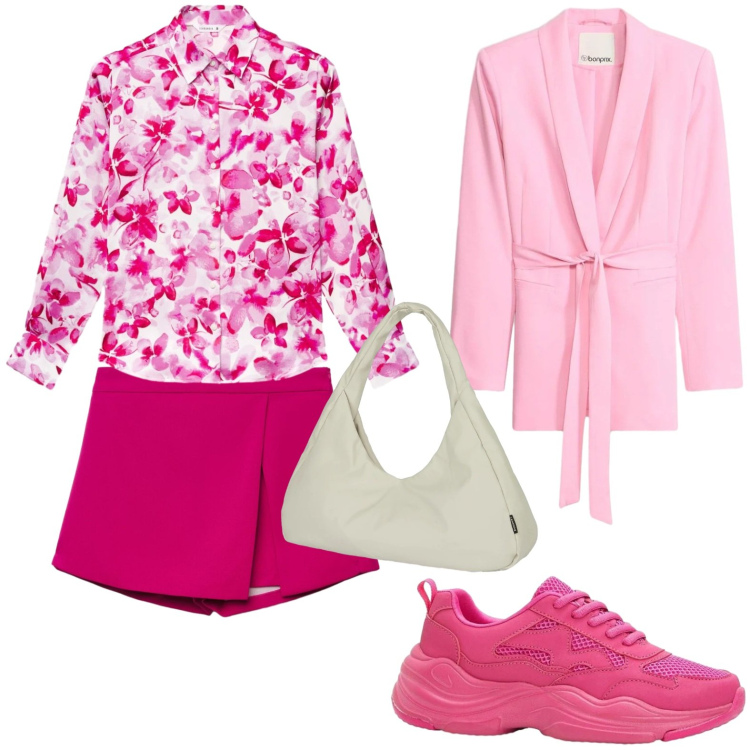 Outfit donna - Total look #2381870. Stile Boho per Tutti i giorni. Abbinamento con blazer, sneakers, camicie, gonne, borse a spalla.