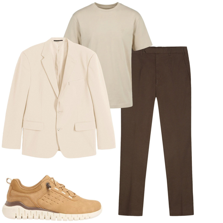 Outfit uomo - Total look #2381969. Stile Urban per Tutti i giorni. Abbinamento con giacche, sneakers, t-shirt, pantaloni.