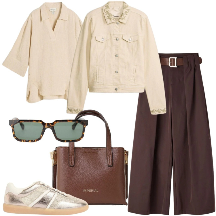 Outfit donna - Effortless, but on point. Stile Urban per Tutti i giorni. Abbinamento con cappotti, bluse, sneakers, pantaloni, borse a tracolla, occhiali da sole.