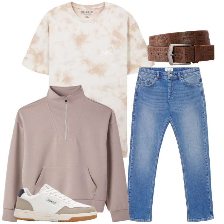 Outfit uomo - Urban Jungle. Stile Trendy per Tutti i giorni. Abbinamento con cinture, sneakers, t-shirt, jeans, felpe.
