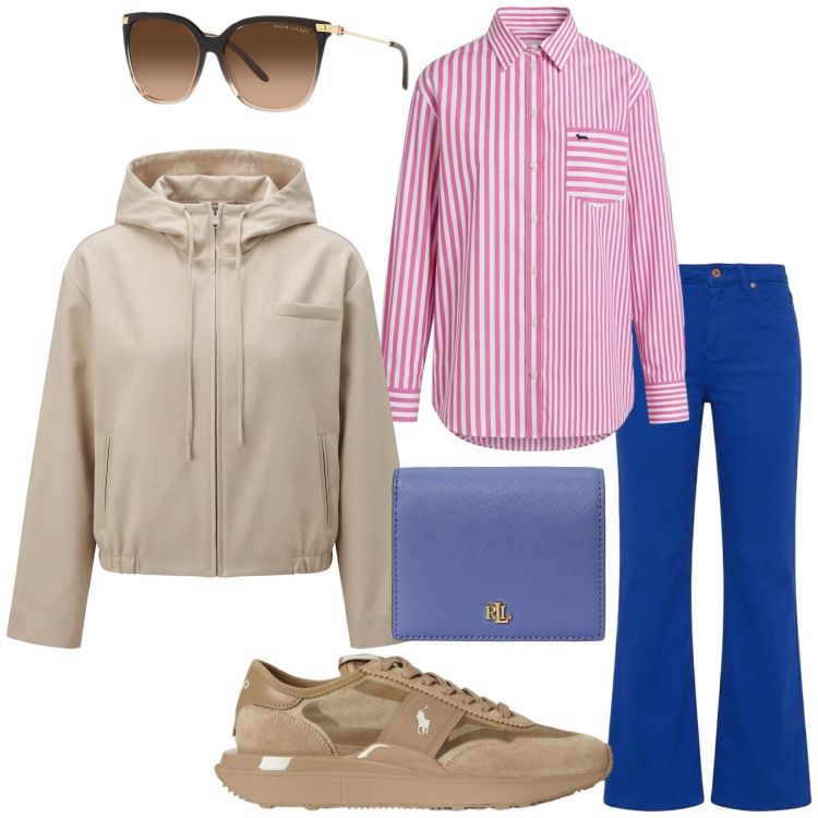 Outfit donna - Sorbetto Mood - Harmont & Blaine. Stile Minimal per Tutti i giorni. Abbinamento con pantaloni, cappotti, camicie, occhiali da sole, sneakers, portafogli.