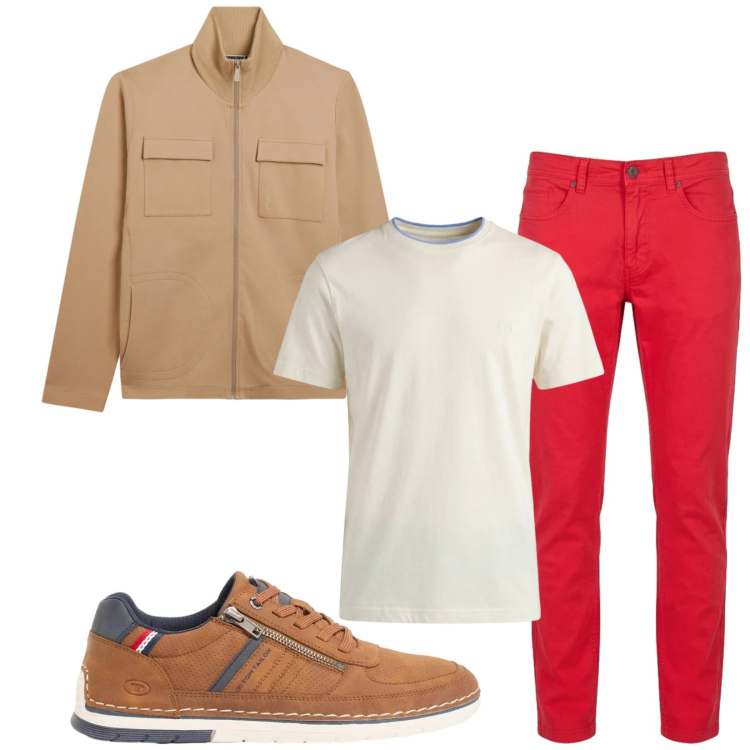 Outfit uomo - Total look #2382496. Stile Trendy per Tutti i giorni. Abbinamento con sneakers, pantaloni, t-shirt, felpe.