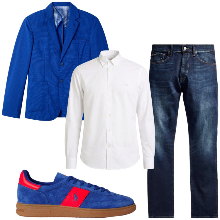 Outfit uomo - Total look #2382518. Stile Trendy per Serata speciale. Abbinamento con giacche, camicie, jeans, sneakers.