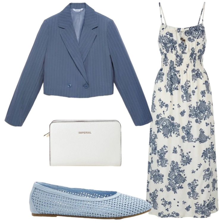 Outfit donna - Total look #2382635. Abbinamento con ballerine, blazer, vestiti lunghi, borse a tracolla.